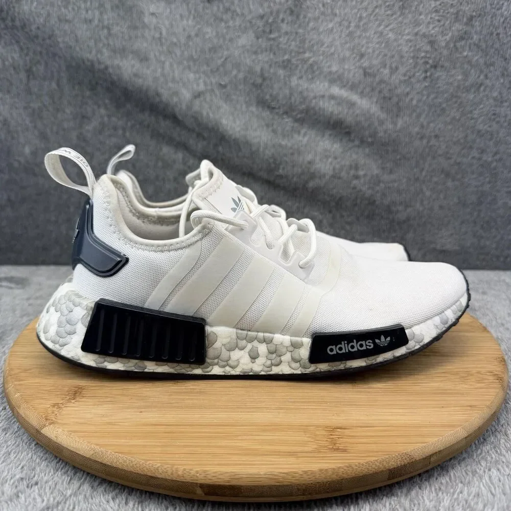 Adidas  NMB R1 White Athletic Sneakers with Black Accents